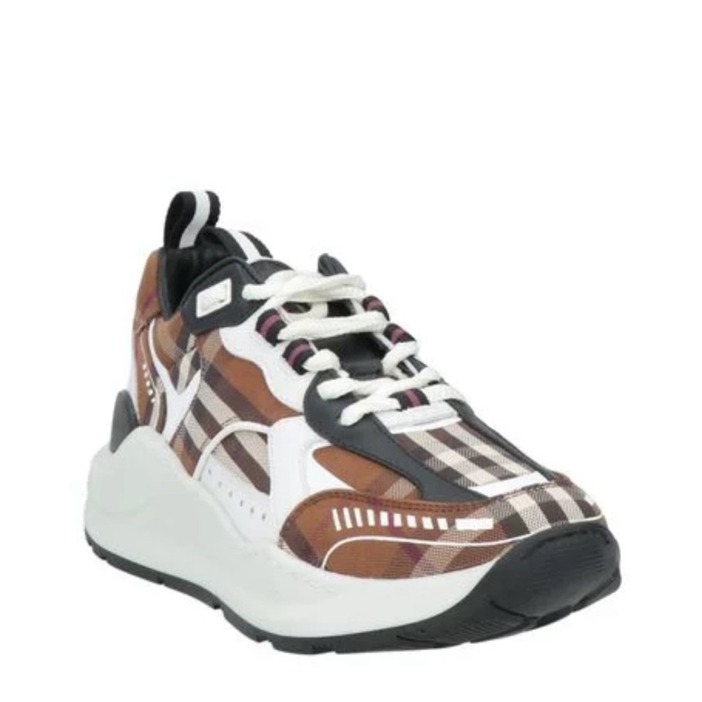 Burberry Sean Signature Plaid Sneakers (Dark Birch) NEVER WORN🤎